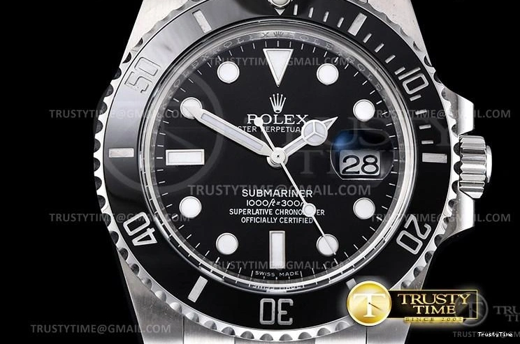 0308 Bold ROLSUB0280B – Submariner 116610LN 904L SS SS Black ARF V3 SH 1034